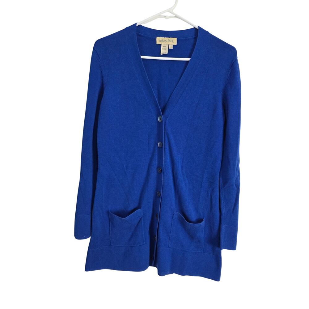 Isabella Bird Cardigan Sweater S Womens Blue Button Front Cottage‎ Core Casual